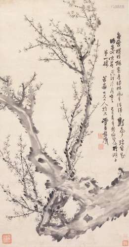 PENG YULIN (1816-1890) Ink Plum, 1869