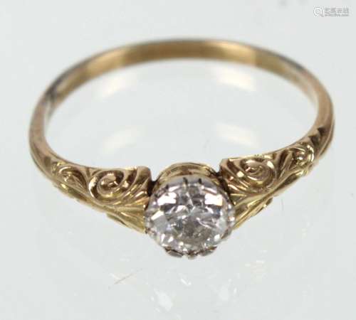 Brillant Solitär Ring 0,40 ct. - GG 585