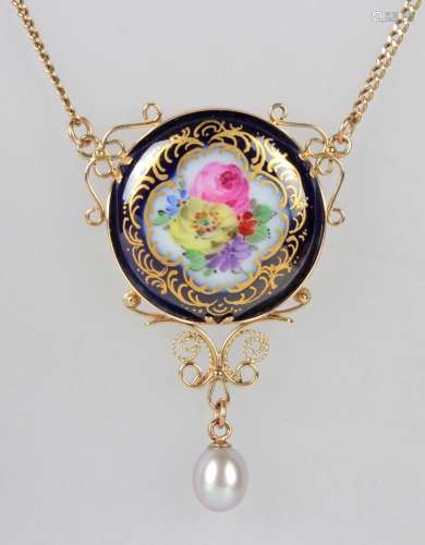 Meissen Porzellan Collier - GG 585/333