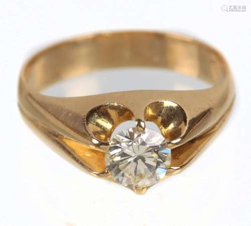 Diamant Solitär Ring 0,60 ct. - GG 750