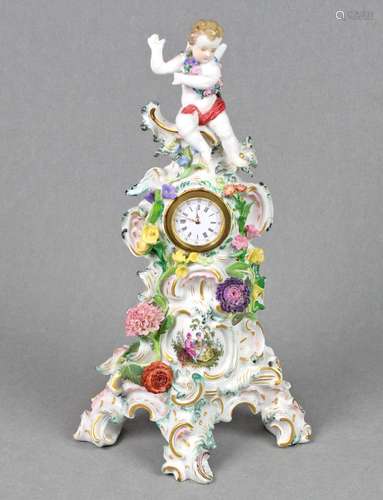 Meissen Uhr mit Putto 19. Jhd.