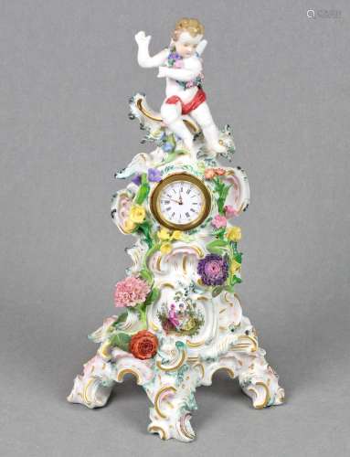 Meissen Uhr mit Putto 19. Jhd.