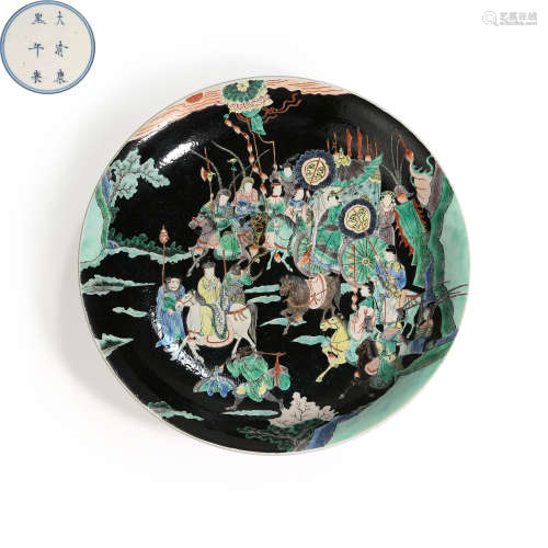 JOURNEY TO THE WEST CHARACTER STORY DISK, KANGXI PERIOD, QIN...