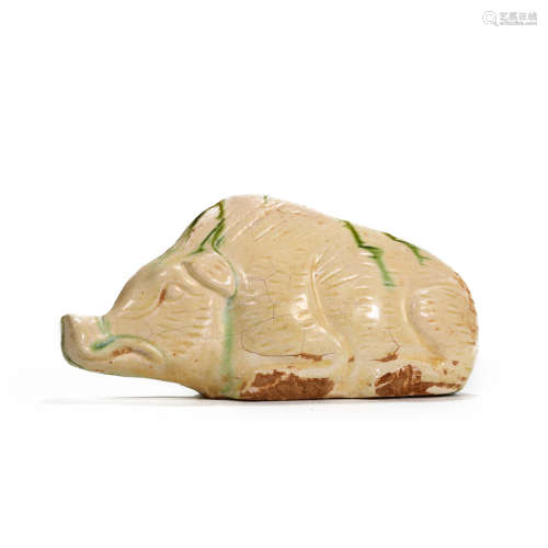 CHINESE TANG SANCAI ANIMAL PIG, TANG DYNASTY