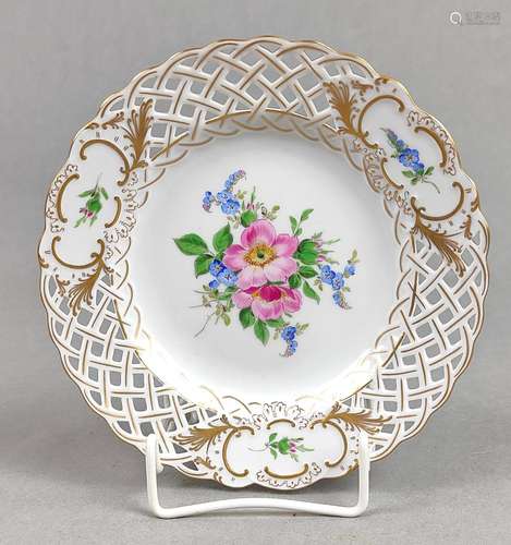 Meissen Geflechtrand Teller *Blume 2*