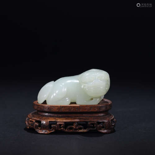 CHINESE HETIAN JADE RUI BEAST, QING DYNASTY