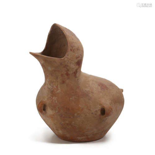 CHINESE POTTERY DUCK TYPE POT, HONGSHAN CULTURE