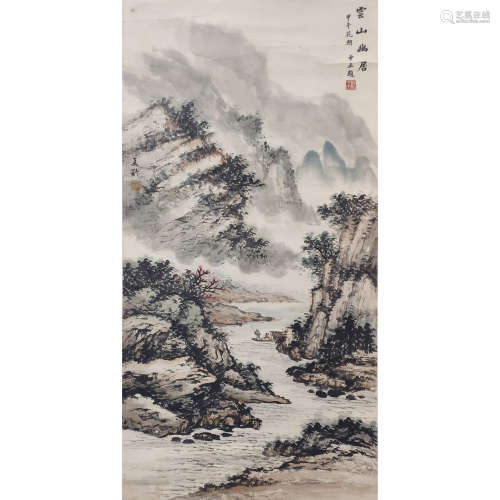 CHINESE PAINTING AND CALLIGRAPHY BY SONG MEILING AND JIANG Z...