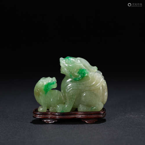 CHINESE JADE LION, QING DYNASTY