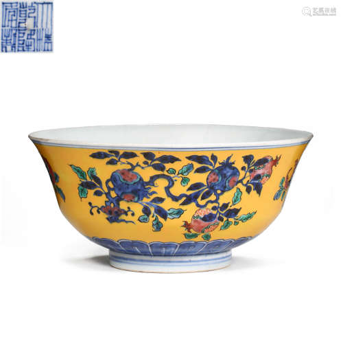 FAMILLE ROSE PORCELAIN FLOWER LOTUS PETAL PATTERN BOWL MADE ...