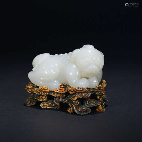 CHINESE HETIAN JADE RUI BEAST, QING DYNASTY