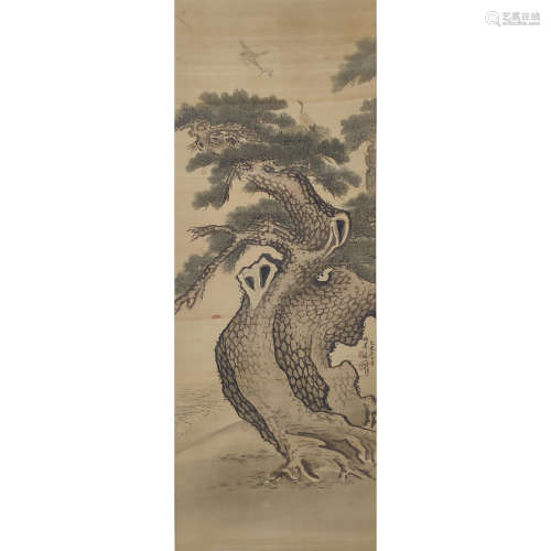 CHINESE LUOPIN PAINTING AND CALLIGRAPHY, QING DYNASTY