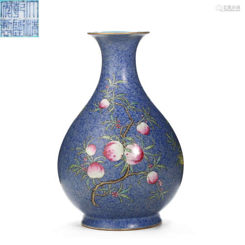 CHINESE GREAT QING QIANLONG YEAR FAMILLE ROSE FLOWER AND FRU...
