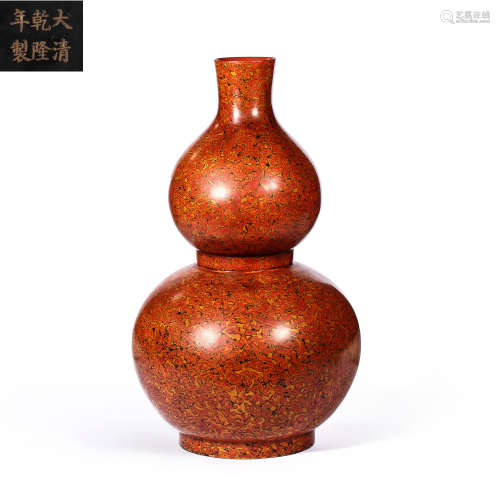 CHINESE GREAT, QING DYNASTY QIANLONG YEAR WOODEN TIRE LACQUE...