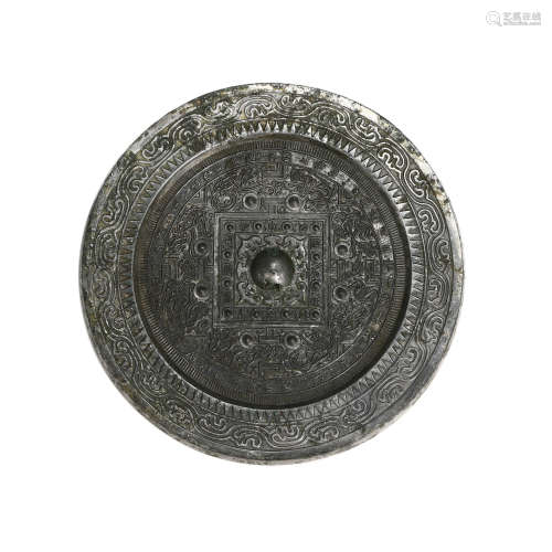 CHINESE BRONZE 'SHANG ZUOFANG' MIRROR, HAN DYNASTY