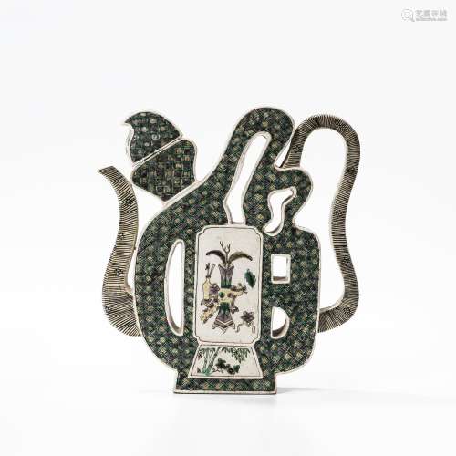 Famille Verte Biscuit "Shou-character" Ewer and Co...