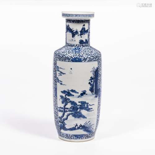 Blue and White "Landscape" Vase