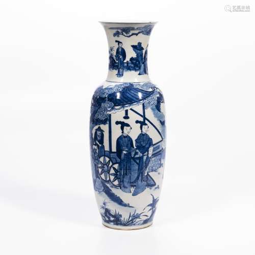Blue and White Baluster Vase