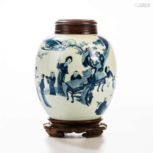 Blue and White Ginger Jar