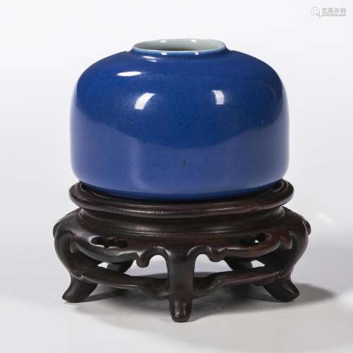Small Powder Blue-glazed Water Pot
