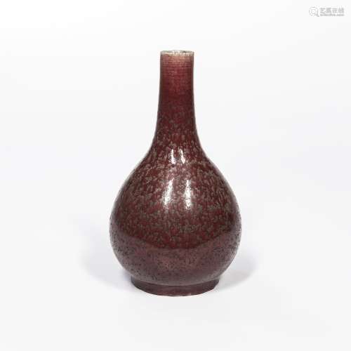 Mottled Langyao Copper Red-glazed Bottle Vase