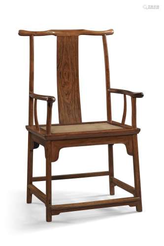 A HUANGHUALI 'OFFICIAL'S HAT' ARMCHAIR