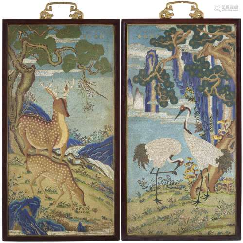A MAGNIFICENT AND VERY RARE PAIR OF LARGE CLOISONNÉ ENAMEL P...