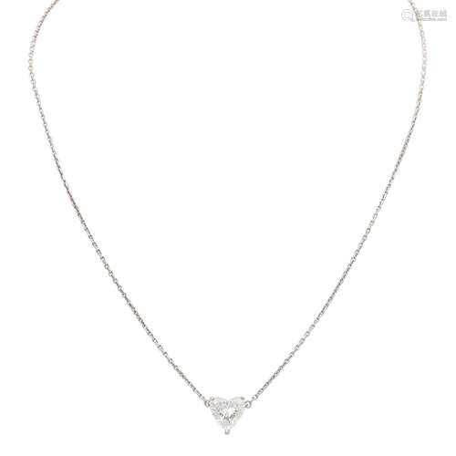 Collier mit Diamant im Herzschliff,