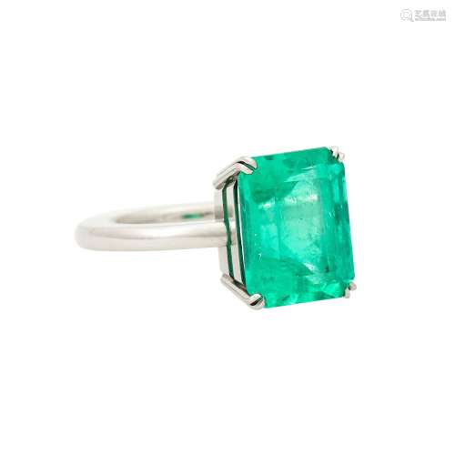 GERHARD HAHN hochfeiner Ring mit Smaragd 7,29 ct,