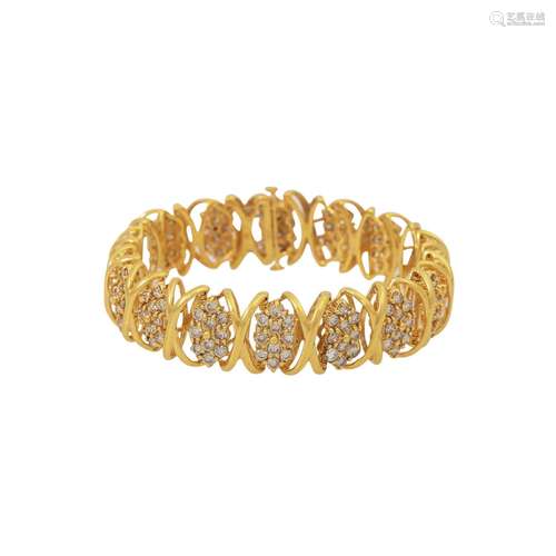 Armband mit ca. 160 Brillanten zus. ca. 6 ct,