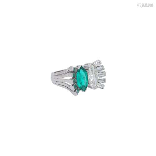 SCHILLING Ring mit Smaragd und Diamant