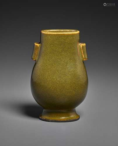 A SMALL TEADUST-GLAZED HU -FORM VASE