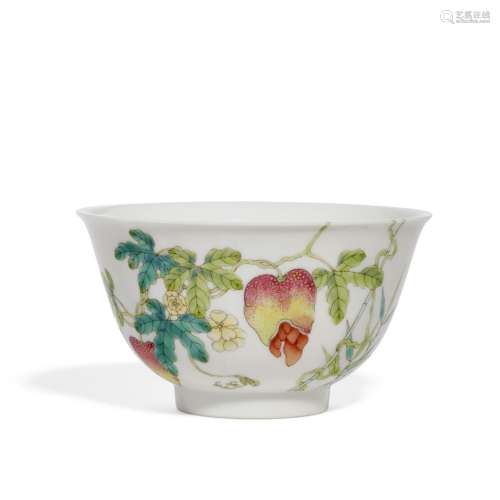 A FAMILLE ROSE 'BALSAM PEAR’ BOWL