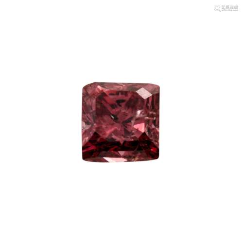 Loser Diamant Fancy Deep Pink 0,37 ct,