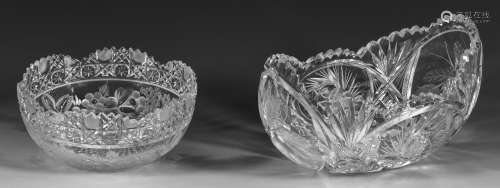 Zwei Kristallglasschalen