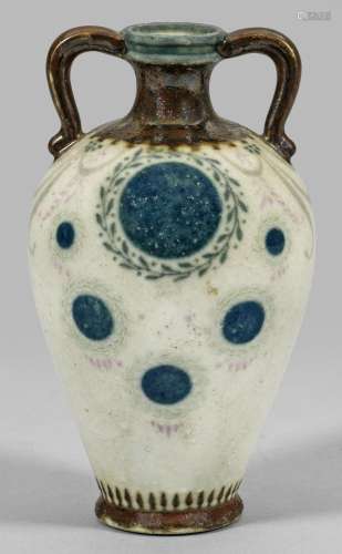 Jugendstil Doppelhenkel-Vase von Albert Dammouse