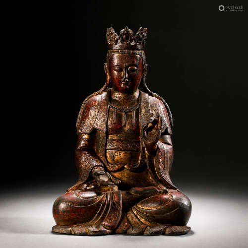 MING DYNASTY BRONZE STATUE OF GUANYIN