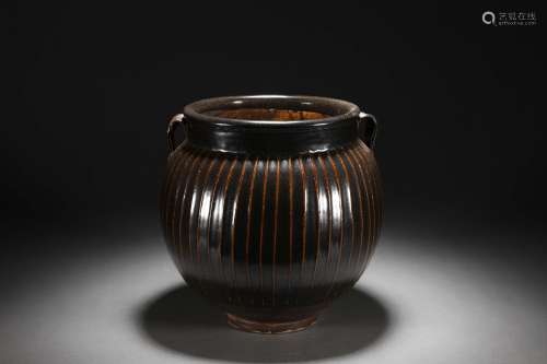 SONG DYNASTY CIZHOU WARE LINED JAR