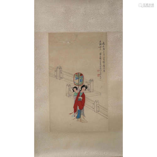ANCIENT CHINESE CALLIGRAPHY AND PAINTING, PICTURES OF MAIDS