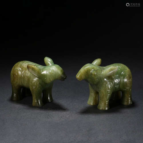 HAN DYNASTY HETIAN JADE BEAST