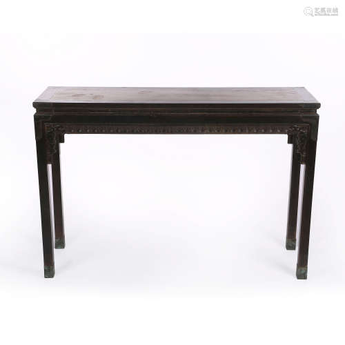 QING DYNASTY RED SANDALWOOD SQUARE TABLE