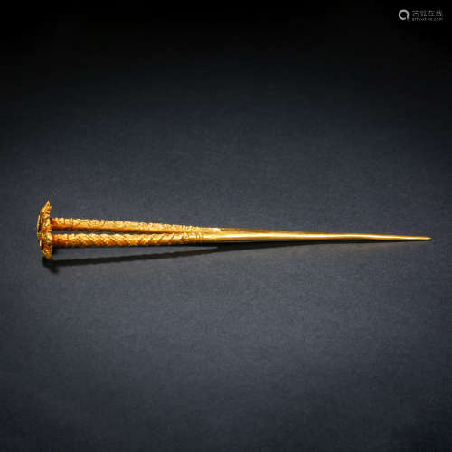 QING DYNASTY GILT HAIRPIN