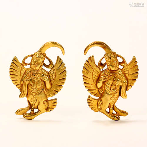 LIAO DYNASTY GOLD FLYING EARRINGS