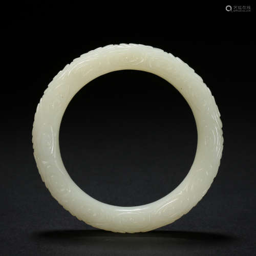 QING DYNASTY HETIAN JADE BRACELET