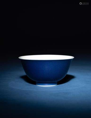 A Blue Glazed Porcelain Bowl