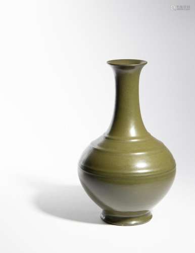 A Teadust Glazed Porcelain Bottle Vase