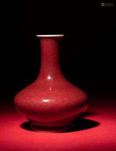 A Copper Red Glazed Porcelain Bottle Vase