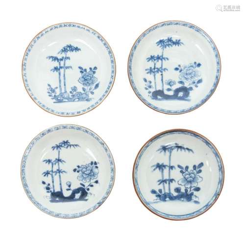 A Group of 26 Export Blue and White Porcelain Wares from the...