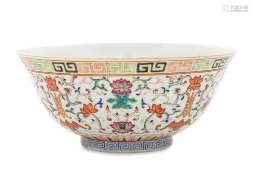 A Famille Rose ‘Longevity’ Porcelain Bowl