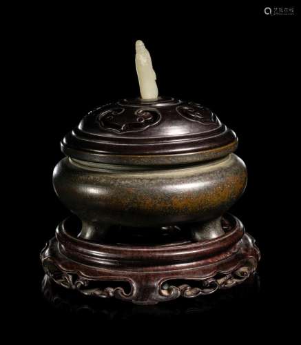 A Bronze Incense Burner and Cover